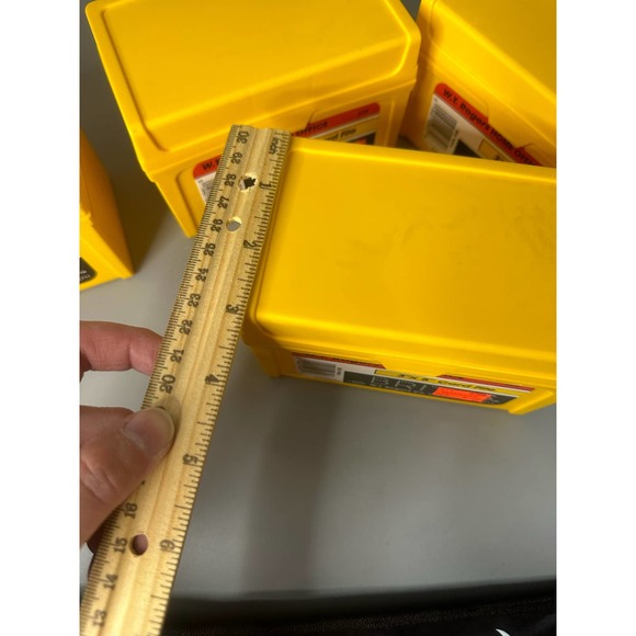 Vintage 4 New NOS W.T. Rogers Yellow Plastic 3x5 Index Card File Case Box Office - Picture 9 of 10